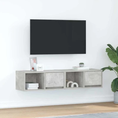 Afbeelding van vidaXL Tv meubels 2 st 60x31x25,5 cm bewerkt hout betongrijs