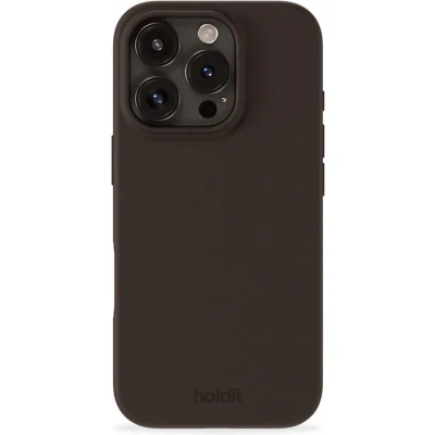 Afbeelding van Holdit Hoesje Geschikt voor iPhone 16 Pro Max Siliconen Silicone Case bruin