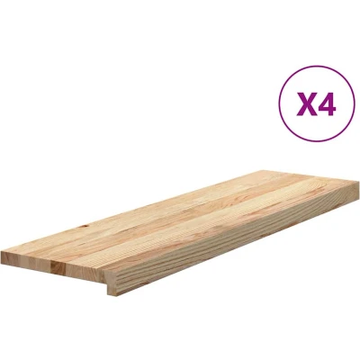Afbeelding van vidaXL Traptreden 4 st 90x25x2 cm onbehandeld massief eikenhout