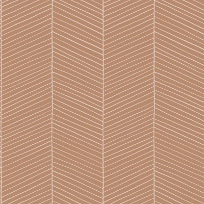 Afbeelding van ESTAhome behang visgraat motief licht terracotta 139357 0,53 x 10,05 m
