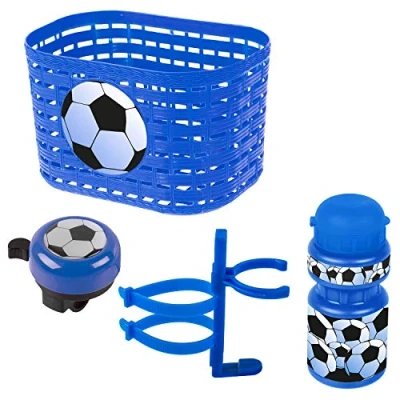 Afbeelding van Ventura Accessoiresset Voetbal jongens blauw/wit 4 delig