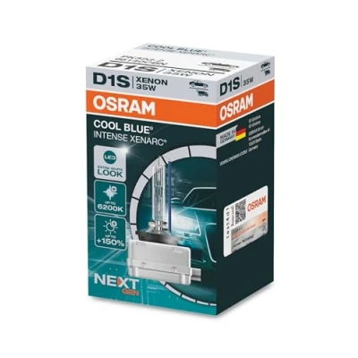 Image de OSRAM XENARC COOL BLUE INTENSE D1S, +150% plus lumineux, jusqu&#039;à 6 200K, ampoule xénon, look LED, boitier (1 lampe)