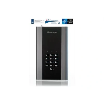 Image de iStorage diskAshur DT² Disque dur chiffré 2 To externe (portable) USB 3.1 FIPS 197 SHA 256 bits bit AES XTS Conformité TAA