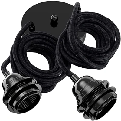 Afbeelding van Lampfitting voor plafond Zwart 2 fittings