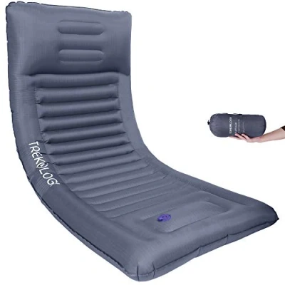 Afbeelding van Opblaasbare slaapmat Camping Matten UL140 Draagbare Matras Roll Mat Air Slaapkussen, 12,5 cm dik, 76 breed backpacken slaapkussen met ingebouwde opblazen voetpomp voor wandelen, kamperen