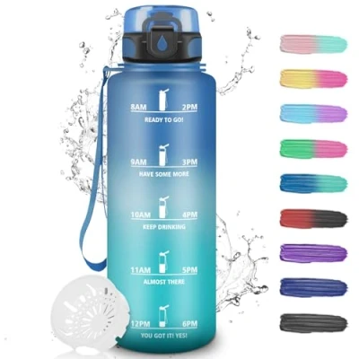 Image de Bouteille d&#039;eau 1,5 litre et demi pour adulte, école, yoga, bureau, vélo, travail