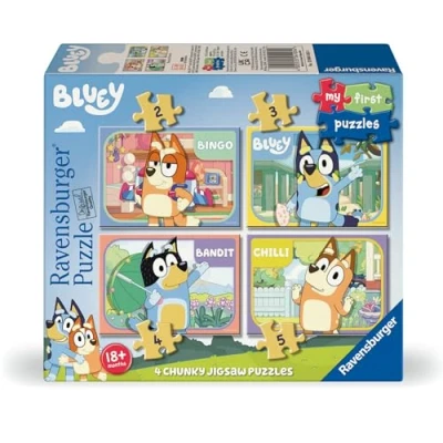 Afbeelding van Ravensburger Kinderpuzzel Bluey 4 in a Box Vanaf 18 Maanden