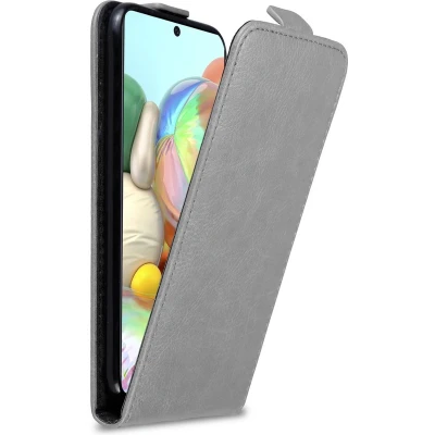 Afbeelding van Cadorabo Hoesje geschikt voor Samsung Galaxy A71 4G in TITANIUM GRIJS Beschermhoes flip design Case Cover met magnetische sluiting