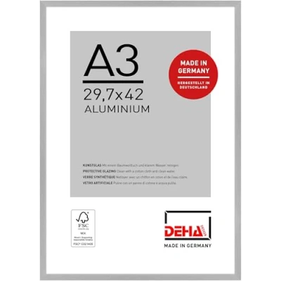 Afbeelding van DEHA Design Fotolijst Tribeca, 29,7 x 42 cm (A3), Mat zilver structuur