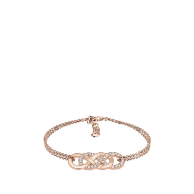 Afbeelding van Elli Infinity Liebe Kristalle Armband, Dames, Maat: 16, Roségold