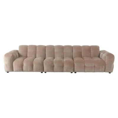 Afbeelding van Dutchbone Hackman 4,5 zitsbank Velours Beige