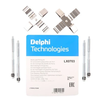 Afbeelding van DELPHI LX0703 Accessoireset, schijfremblok BMW: 1 Hatchback, 3 Saloon, 4 Gran Coupe