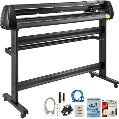 Image de VEVOR Plotter de Découpe Vinyle 1350 mm, Traceur Coupe LED, Positionnement Précis, Logiciels Supportant Systèmes Windows, Force et Vitesse Réglables, pour Fabrication d&#039;Étiquettes Signalisation
