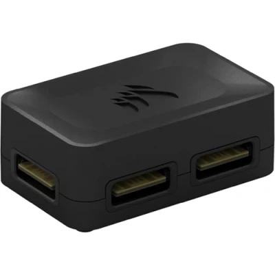Afbeelding van Corsair iCUE LINK 4 weg signaalsplitter Voor aangepaste koelconfiguraties Magnetische bevestiging Vereist systeemhub (apart verkrijgbaar) Zwart