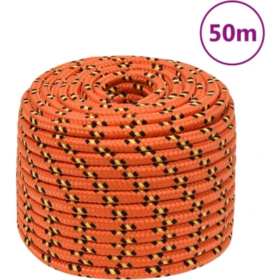 Afbeelding van vidaXL Boottouw 12 mm 50 m polypropyleen oranje