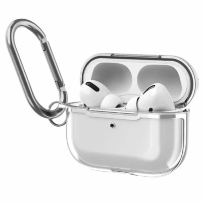 Afbeelding van AirPods Pro / 2 hoesje TPU Split series Transparant Zilver Optimale bescherming voor jouw