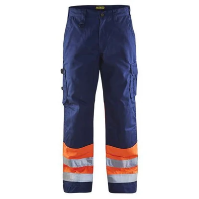 Image de Pantalon haute visibilité marine/orange fluorescent