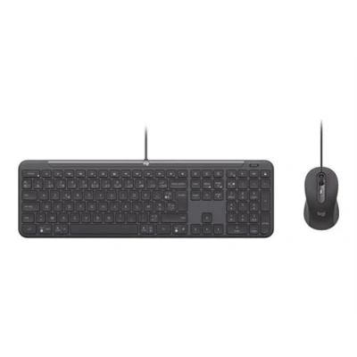 Image de Logitech Signature Slim Wired Combo MK620 for Business Ensemble clavier et souris full size USB C AZERTY Français graphite