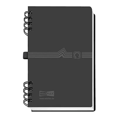 Afbeelding van VELOFLEX 5106180 Adresboek met spiraalbinding DIN A6, PP, 12 tabbladen, telefoonboek, zwart