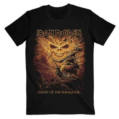 Afbeelding van Iron Maiden Ghost Of The Navigator Heren T shirt L Zwart