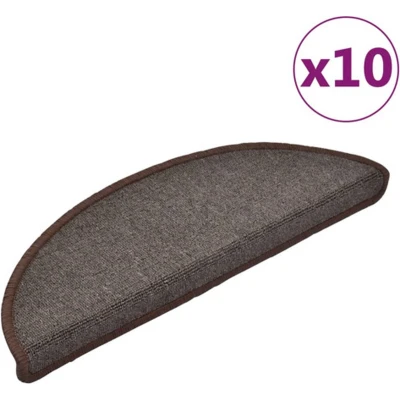 Afbeelding van Trapmatten 10 st 65x24x4 cm koffiebruin