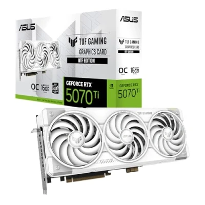 Afbeelding van ASUS TUF Gaming GeForce RTX 5070 Ti OC 16GB GDDR7 BTF White