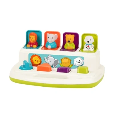 Afbeelding van Battat pop up Pals speelgoed met dieren en kleuren voor kinderen vanaf 18 maanden