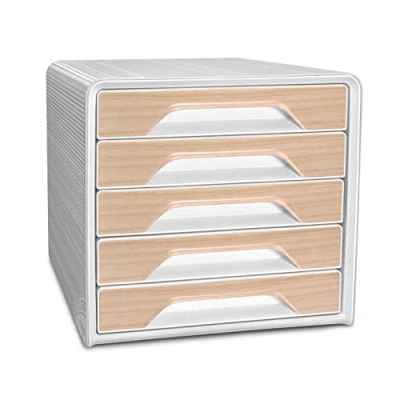 Afbeelding van CEP Archiefblok Module Organizer 5 Laden Opslag Documenten Bureau Smoove Silva Beuken