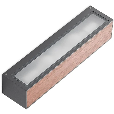 Afbeelding van Arcchio Miraz wandlamp, E27, houtlook