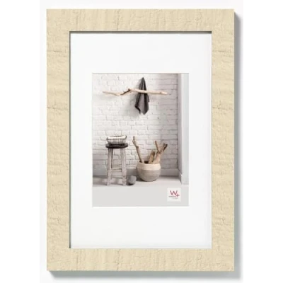 Image de walther design Cadre photo blanc crème 30 x 40 cm avec passe partout, Home en bois HO040W