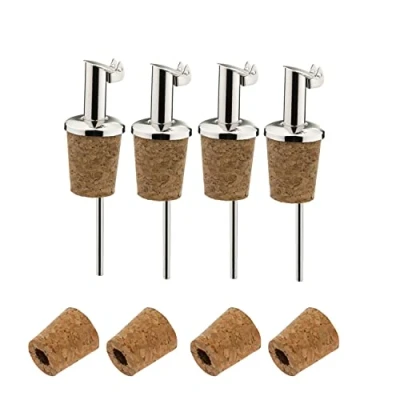 Afbeelding van Westmark 457022E3 set van 4 olieduiten + reservedoppen met korte luchtbuizen, metaal/roestvrij staal, natuurlijke sluiting, roestvrij gastrozilver,