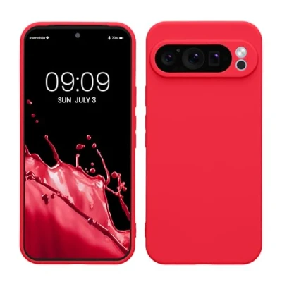 Afbeelding van kwmobile telefoonhoesje geschikt voor Google Pixel 9 Pro XL Hoesje smartphone Precisie camera uitsnede In neon roze