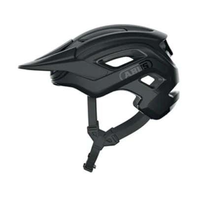 Afbeelding van ABUS Cliffhanger MTB helm, fietshelm voor veeleisende trails, met grote ventilatieopeningen en TriVider riemsysteem, dames heren, matzwart, maat M