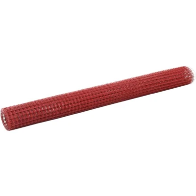Afbeelding van Kippengaas 10x1,5 m staal met PVC coating rood