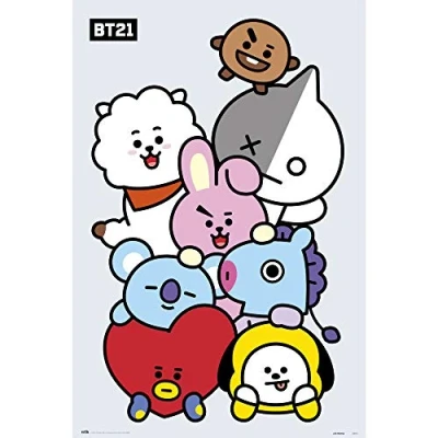 Afbeelding van Poster BT21 Characters 61x91,5cm
