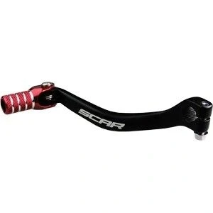 Afbeelding van Scar Gesmede Schakelpedaal Gekleurde Tip Zwart / Rood Honda CRF450R 2017 2024 CRF450RX 2018 CRF450X 2021 2022
