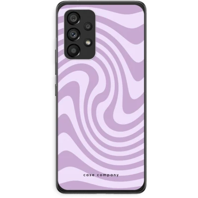 Afbeelding van Case Company® hoesje geschikt voor Samsung Galaxy A53 5G Swirl Paars Soft Cover Telefoonhoesje Bescherming aan alle Kanten en Schermrand