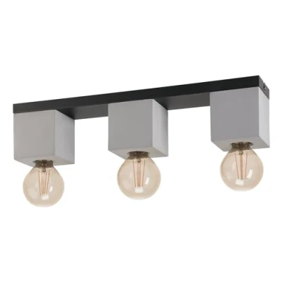 Afbeelding van EGLO Prestwick 3 Plafondlamp E27 49 cm Zwart/Grijs