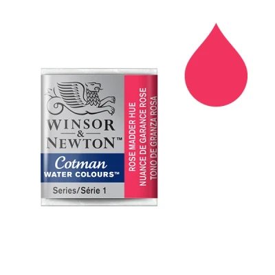 Image de Winsor &amp; Newton Cotman aquarelle (demi godet) 580 garance de rose nuancé