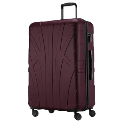 Afbeelding van Suitline Harde koffer met uitbreidbare hardshell hoes, TSA, (S, M &amp; L), zwart, Bordeaux, 76 cm