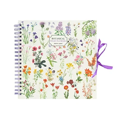 Afbeelding van Grupo Erik Botanical Wild Flowers Scrapbooking fotoalbum met 40 pagina&#039;s blanco fotoalbum, traditioneel harde omslag, 10 x 15 cm