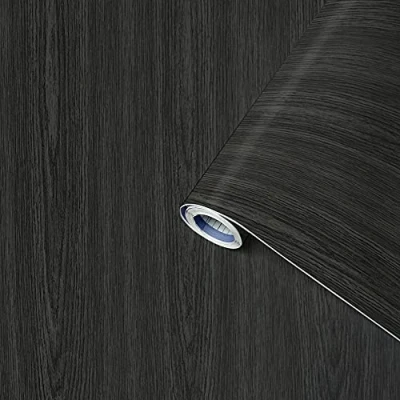 Afbeelding van Venilia Perfect Fix® Zelfklevend papier houtlook: zwart hout 45cm x 2m, dikte 150μ Zelfklevende folie voor meubels en keuken, decoratieve folie, behang Ftalaatvrij PVC Gemaakt in de EU