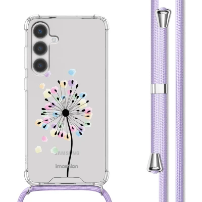 Afbeelding van iMoshion Hoesje Geschikt voor Samsung Galaxy S24 met Koord Design Meerkleurig / Sandstone Dandelion