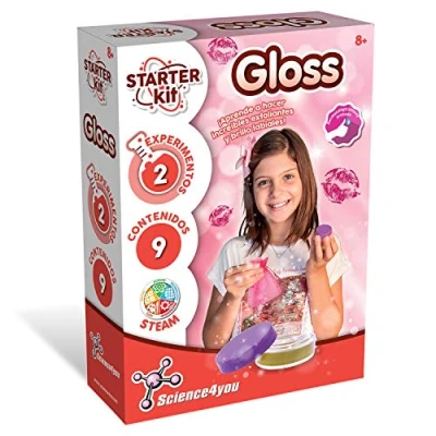 Afbeelding van Science4you Lipgloss starterset maak je eigen lippen, wetenschappelijk en educatief speelgoed, cosmetisch spel, dermatologisch getest, 2 eenvoudige grappige experimenten voor kinderen van 8 jaar