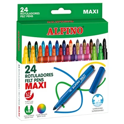 Afbeelding van Alpino Maxi etui met 24 markeerstiften, verschillende kleuren