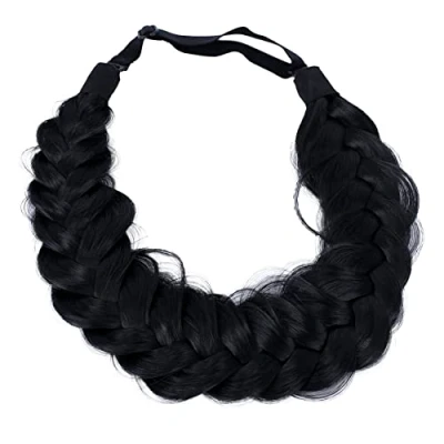 Afbeelding van CAISHA HZ200 Gevlochten Hoofdband Haaraccessoires Zwart