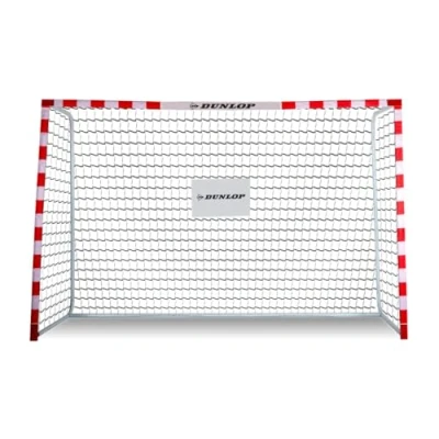 Afbeelding van Dunlop Voetbaldoel Voetbal Goal 300 x 200 110 cm Voetbalgoal Groot Buitenspeelgoed voor Kinderen en Volwassenen Snelle Montage Training Doel Metaal Wit/ Rood