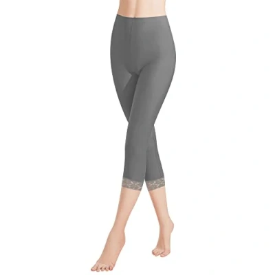 Afbeelding van Libella 4166 Dameslegging 3/4 kant katoen capribroek met hoge taille, meerkleurig, 1 x grijs