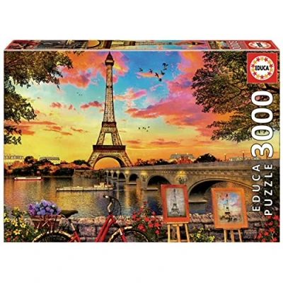Afbeelding van Puzzel Educa Sunset In Paris 2000 Onderdelen