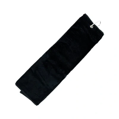 Afbeelding van Longride Golfhanddoek Blank Luxury 40 X 50 Cm Katoen Zwart